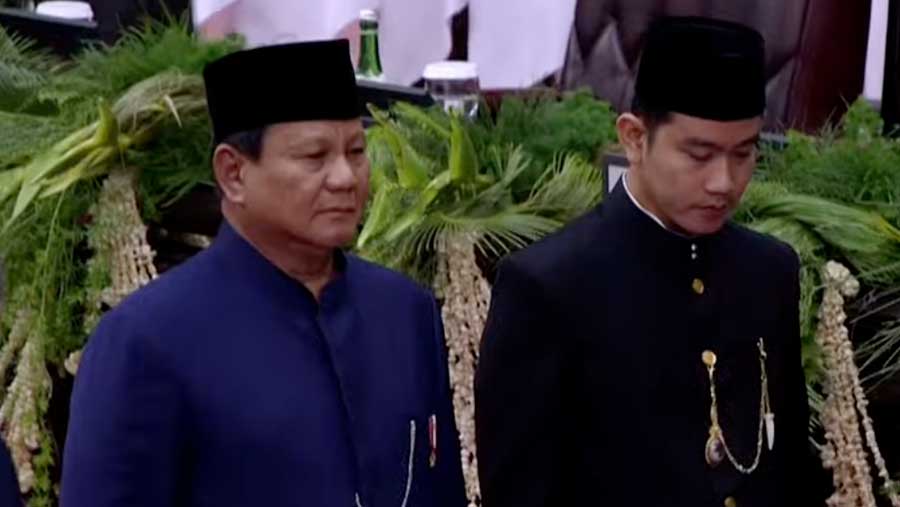 Pengucapan Sumpah Presiden dan Wakil Presiden di Pelantikan Presiden Republik Indonesia 20 Oktober 2024 (YouTube Setpres)