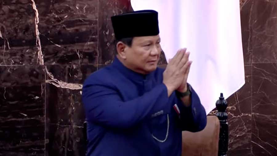 Prabowo Gibran Sah sebagai Presiden dan Wakil Presiden Republik Indonesia Masa Jabatan 2024-2029 (YouTube Setpres)