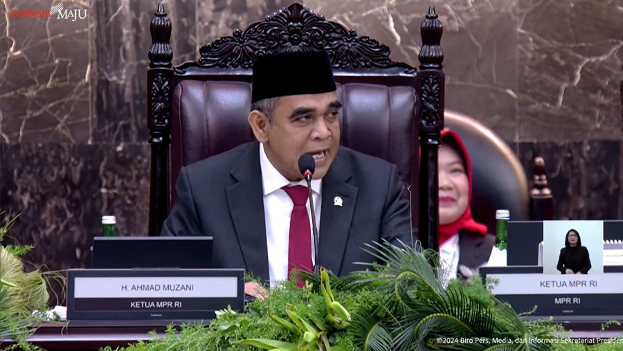 Ketua MPR Ahmad Muzani (YouTube Setpres)