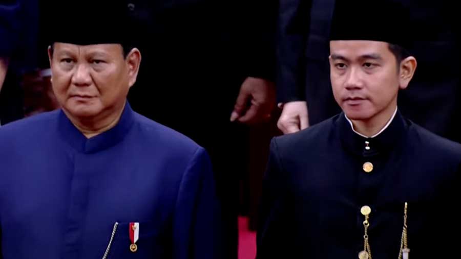 Prabowo Gibran Resmi Dilantik Sebagai Presiden dan Wakil Presiden RI (YouTube Setpres)