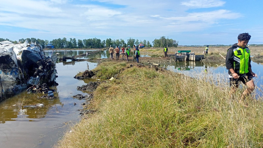 Kecelakaan Pesawat Perintis PT. SAM Air di Bandara Panua Pohuwato, Minggu (20/10/2024)./dok. Kemenhub