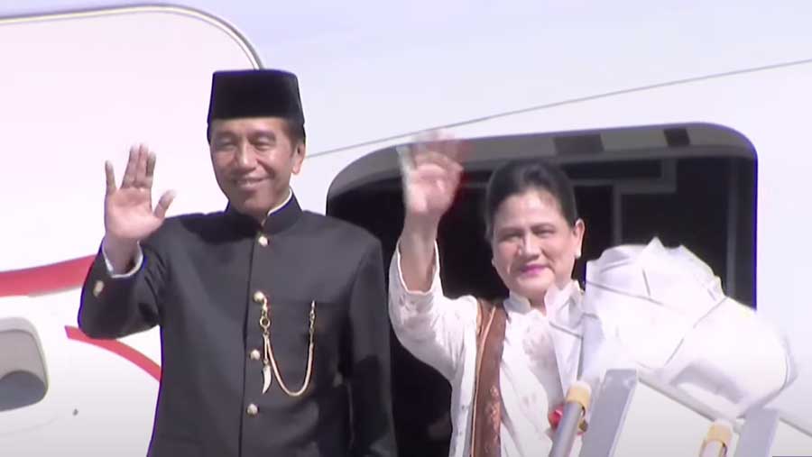 Mantan Presiden Jokowi dan Ibu Iriana Menuju Solo (YouTube Setpres)