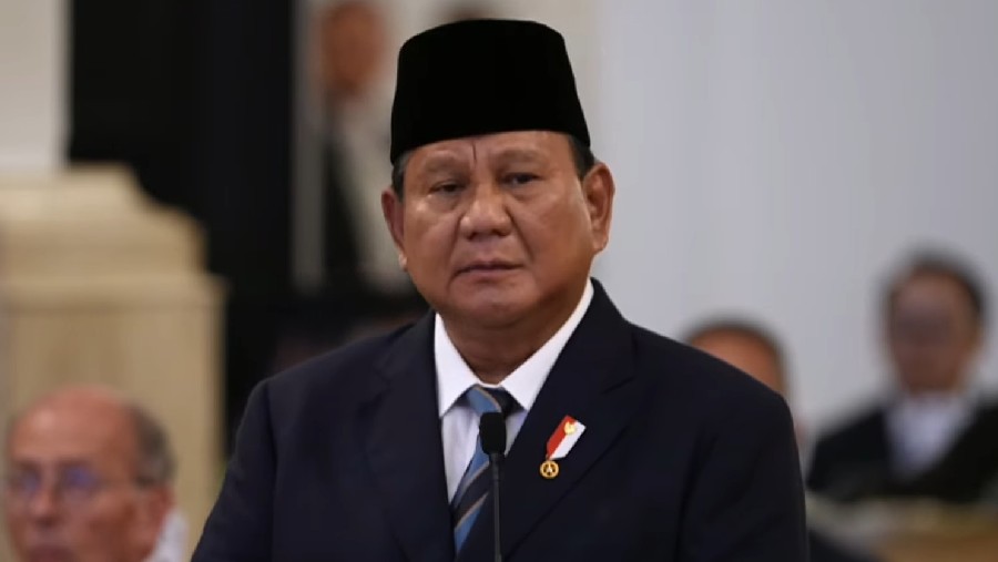 Presiden RI Prabowo Subianto saat menjamu para tamu negara. (Tangkapan layar/ Youtube Sekretariat Presiden)