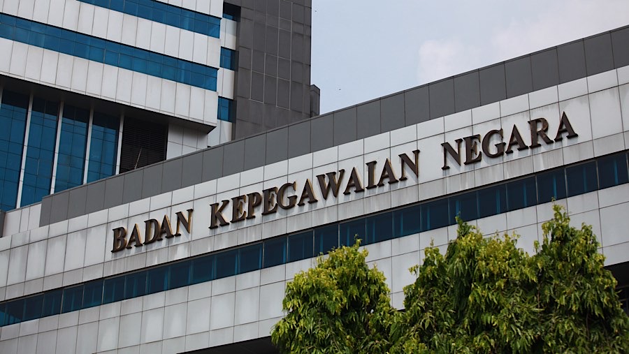 Kantor Pusat Badan Kepegawaian Negara (BKN), Jakarta, Kamis (24/10/2024). (Bloomberg Technoz/Andrean Kristianto)