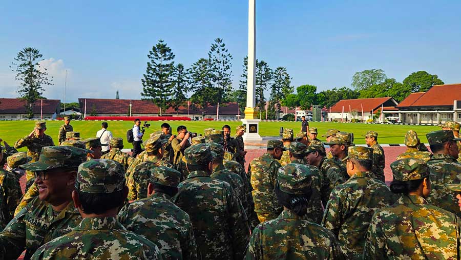 Persiapan hari pertama retreat menteri Kabinet Merah Putih di kawasan Akmil (Dok. Kantor Komunikasi Presiden)