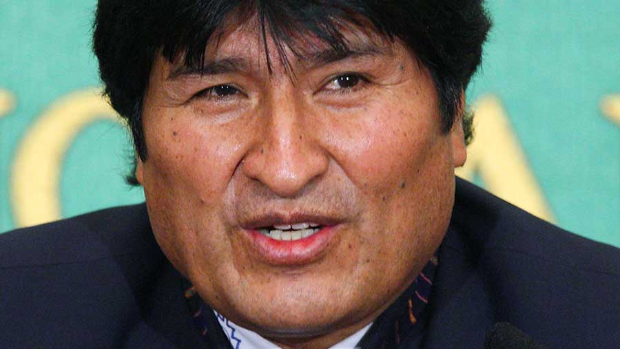 Juan Evo Morales Ayma (Bloomberg/Tomohiro Ohsumi)