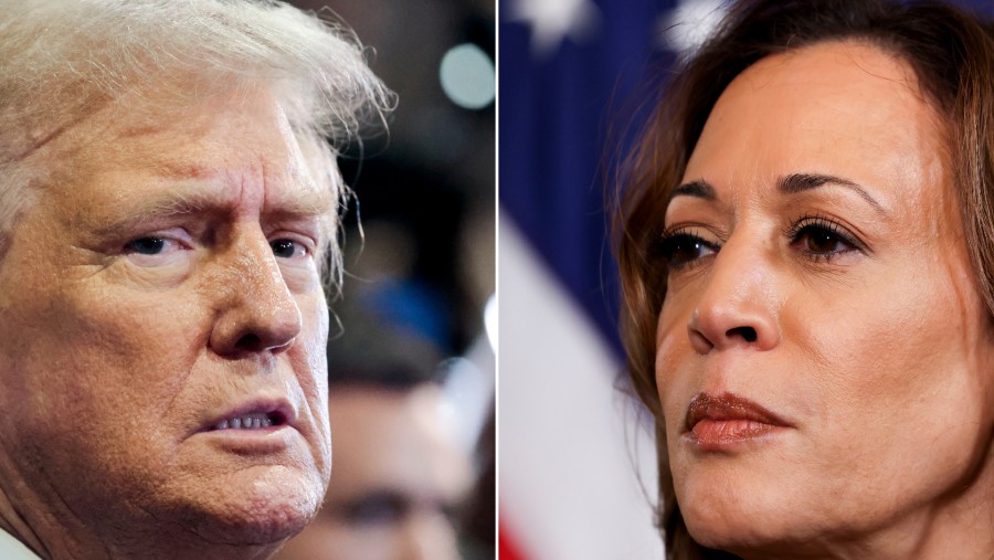 Trump - Harris dalam perterungan perebutan kursi Presiden AS. (Bloomberg)