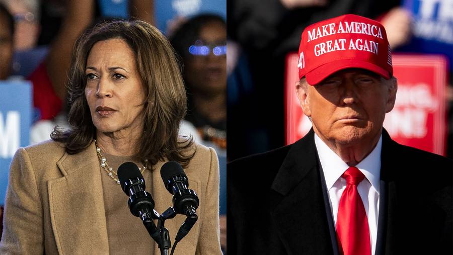 Kamala Harris dan Donald Trump. (Bloomberg)