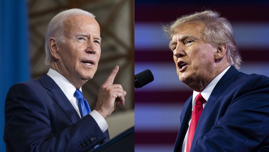 Joe Biden dan Donald Trump. (Bloomberg)