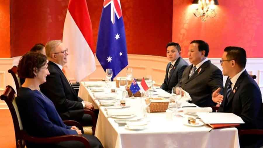 Presiden Prabowo Subianto menerima kunjungan Perdana Menteri Australia, Anthony Albanese (Instagram @prabowo)