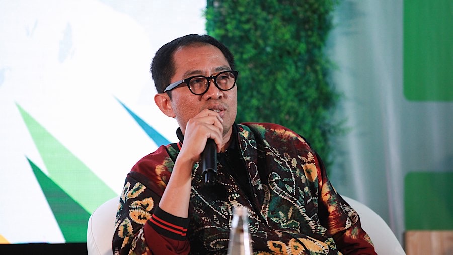 Wakil Menteri Perindustrian Faisol Riza saat Ecofest 2024 di Jakarta, Kamis (28/11/2024). (Bloomberg Technoz/Andrean Kristianto)