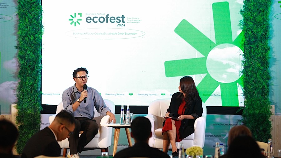 Selain itu, Ecofest 2024 juga menyuguhkan sesi fireside chat bersama Astra, (Bloomberg Technoz/Andrean Kristianto)