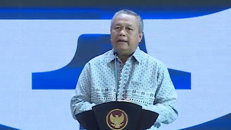 Gubernur Bank Indonesia Perry Warjoyo saat pertembuan tahunan Bank Indonesia 2024. (Tangkapan Layar Youtube Bank Indonesia)