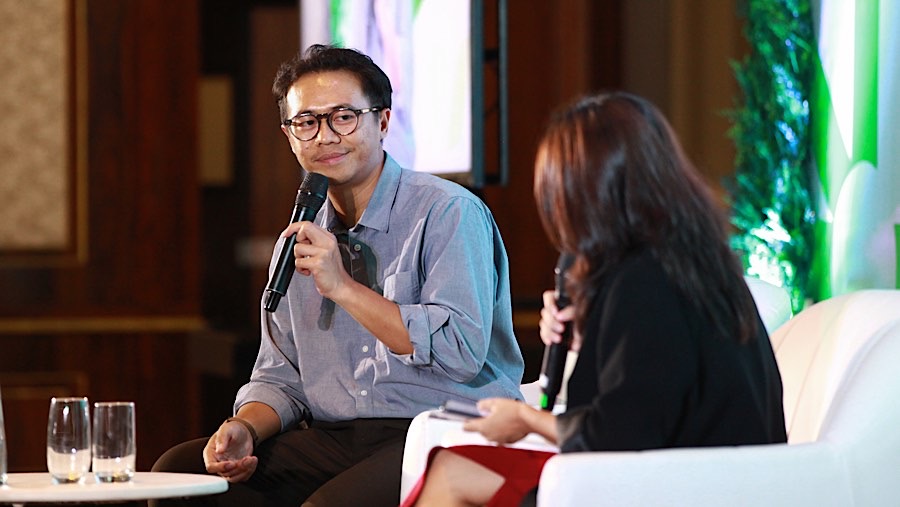 Rengkuh Banyu Mahandaru saat Fireside chat bersama Astra pada acara Ecofest 2024 di Jakarta, Kamis (28/11/2024) (Bloomberg Technoz/Andrean Kristianto)