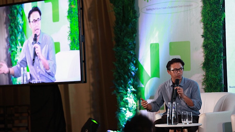 Rengkuh Banyu Mahandaru saat Fireside chat bersama Astra pada acara Ecofest 2024 di Jakarta, Kamis (28/11/2024) (Bloomberg Technoz/Andrean Kristianto)