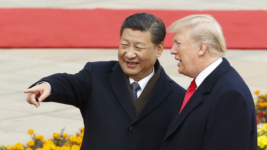 Presiden China Xi Jinping & Presiden AS Donald Trump. (Bloomberg)