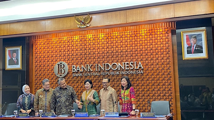 Pengumuman Rapat Dewan Gubernur (RDG) Bank Indonesia. (Bloomberg Technoz/Dovana Hasiana)