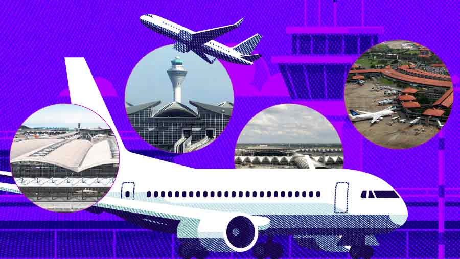 10 Bandara dengan Rute Penerbangan Internasional Tersibuk 2024 (Bloomberg Technoz/Asfahan)