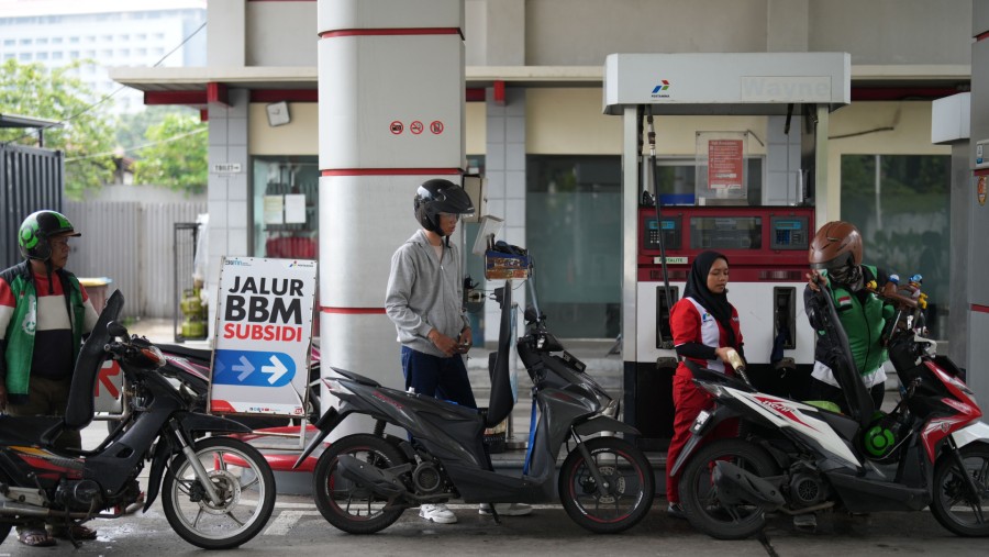 BBM bersubsidi di SPBU Pertamina./Bloomberg-Dimas Ardian