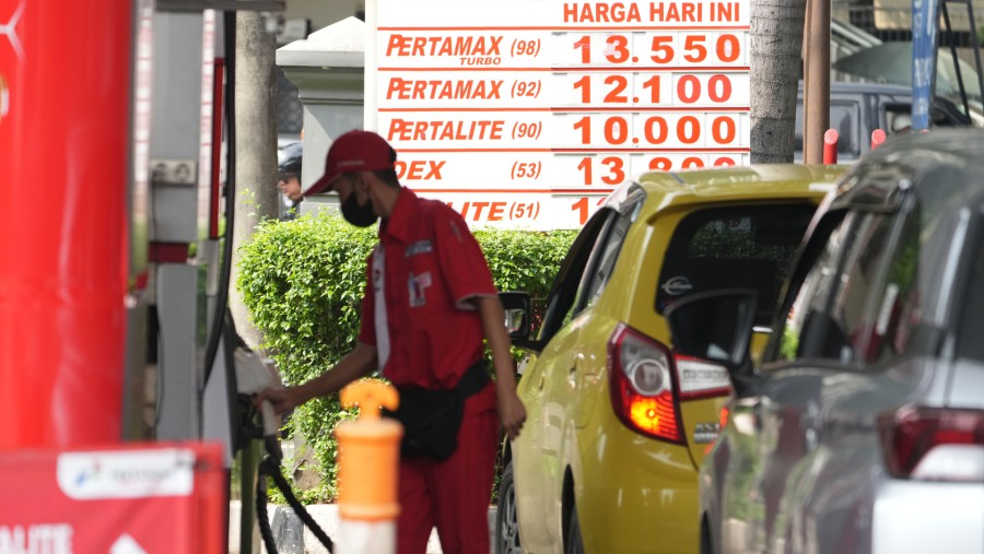 Salah satu SPBU Pertamina di Jakarta pada 7 Desember 2024./Bloomberg-Dimas Ardian