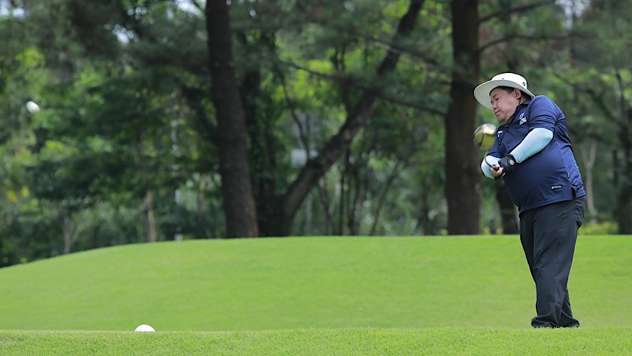 Peserta Bloomberg Technoz Year End Executive Golf Tournament 2024, Jumat (20/12/2024). (Bloomberg Technoz/Andrean Kristianto)