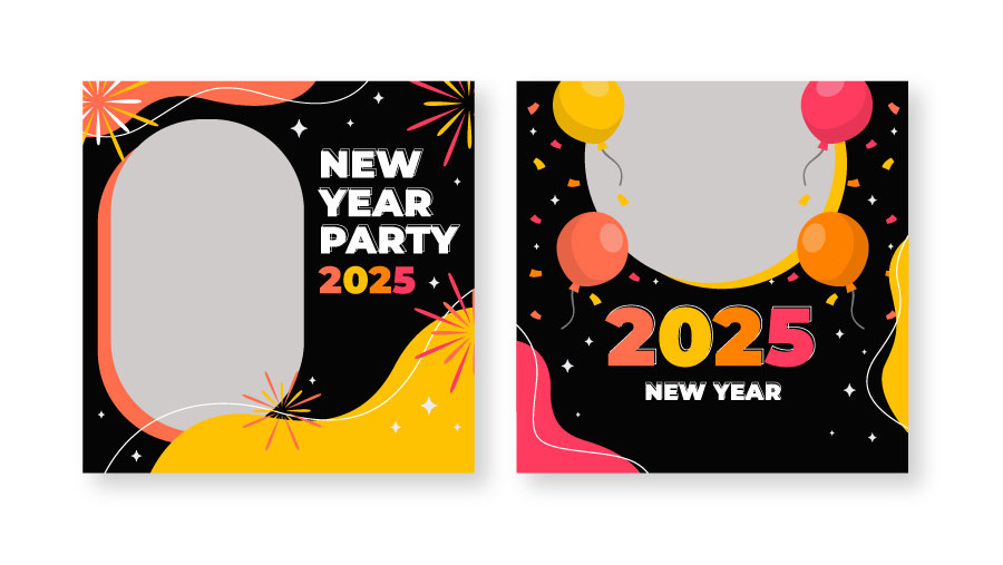 Ilustrasi Twibbon New Years 2025 (Dok. Freepik)