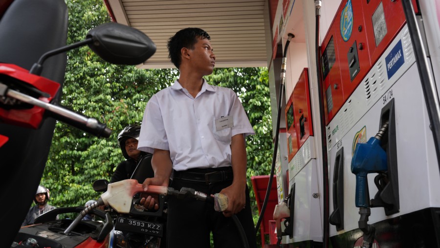 SPBU Pertamina./Bloomberg-Dimas Ardian