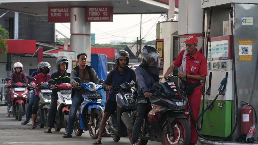 SPBU Pertamina./Bloomberg-Dimas Ardian