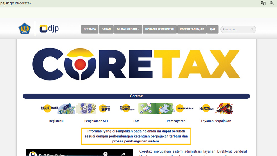 Coretax (Dok. pajak.go.id)