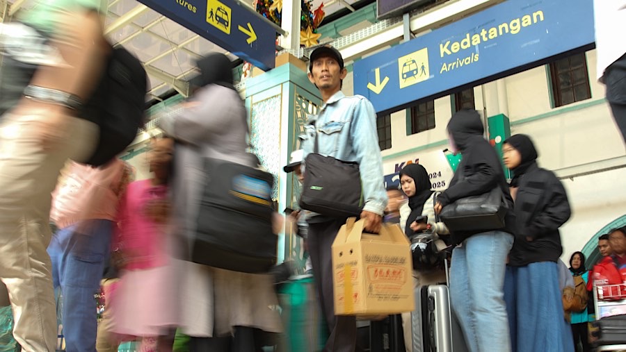 Dominasi kedatangan berasal dari kota besar seperti Yogyakarta, Semarang, Surabaya, dan Bandung. (Bloomberg Technoz/Andrean Kristianto)