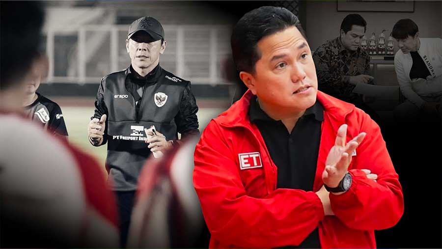 Erick Thohir resmi berhentikan Shin Tae-yong (Diolah)