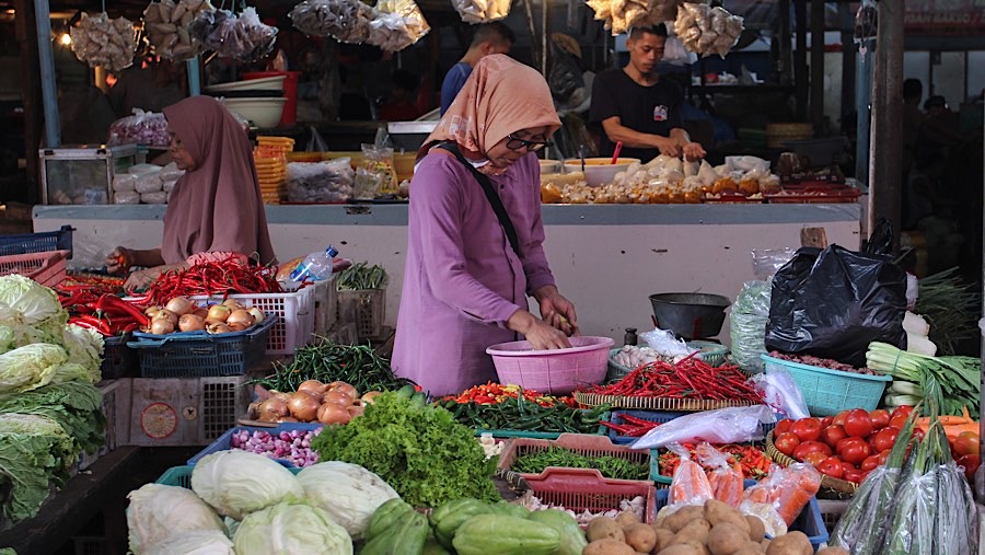 Usai Natal dan Tahun Baru sejumlah bahan pangan tercatat mengalami kenaikan. Bloomberg Technoz/Andrean Kristianto)