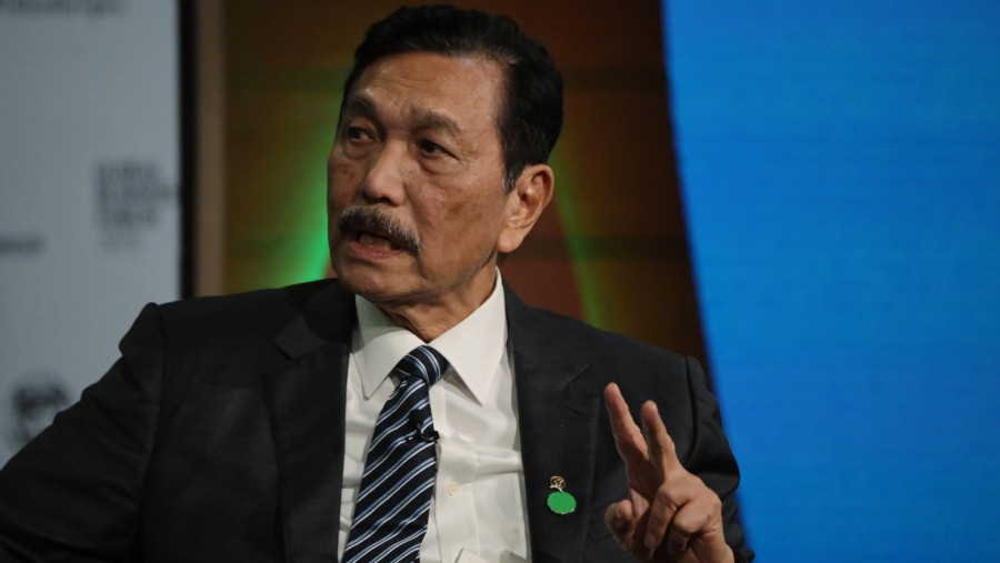 Ketua Dewan Ekonomi Nasional (DEN) Luhut Binsar Pandjaitan.(Victor J. Blue/Bloomberg)