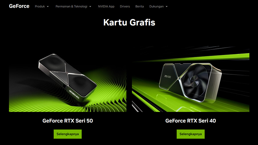 Nvidia Graphics Card (Tangkapan Layar nvidia.com)