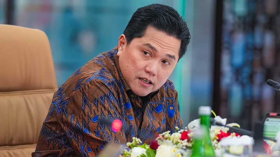 Erick Thohir, Bahlil Lahadalia dan Sri Mulyani di Forum Rencana Usaha Penyediaan Tenaga Listrik (RUPTL) 2025-2034. (Instagram @erickthohir)