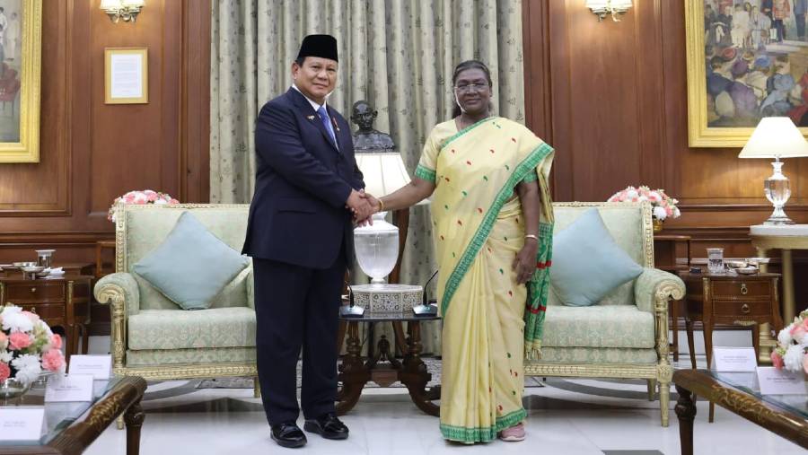 Presiden RI Prabowo Subianto bertemu dengan Presiden India Droupadi Murmu. (Foto: Andi - Biro Pers Sekretariat Presiden)