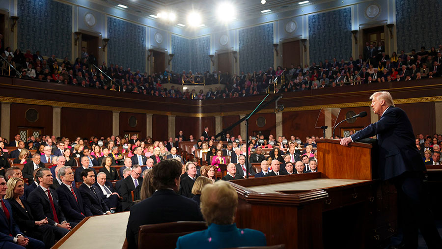 Donald Trump di Kongres AS (Bloomberg/Win McNamee)