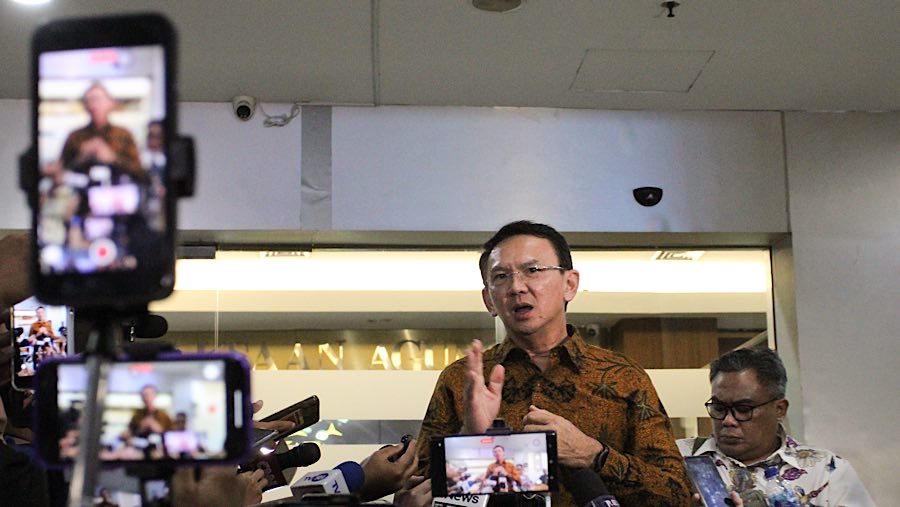 Dalam sesi pemeriksaan selama 9 jam ini, Ahok mengaku baru banyak mendengar soal operasional. (Bloomberg Technoz/Andrean Kristianto)