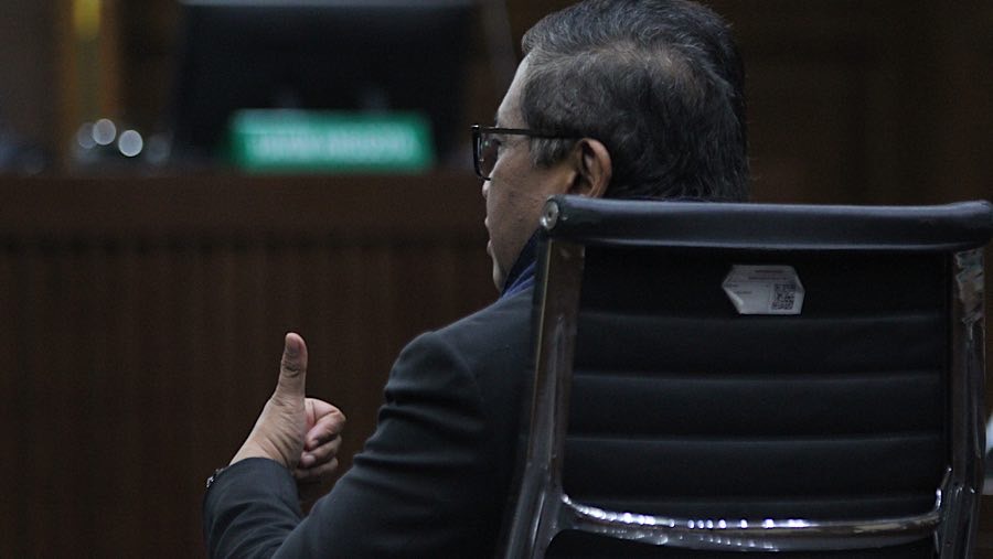 Jaksa menguraikan peran Hasto dalam kasus yang melibatkan Harun Masiku tersebut.. (Bloomberg Technoz/Andrean Kristianto)