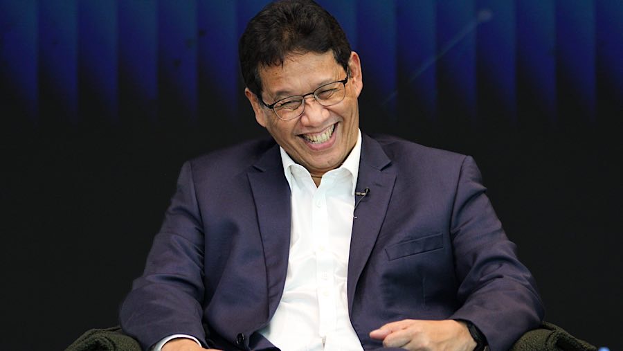 Ketua Dewan Komisioner LPS, Purbaya Yudhi Sadewa di kantor Bloomberg Technoz, Jakarta, Rabu (16/4/2025). (Bloomberg Technoz/Andrean Kristianto)