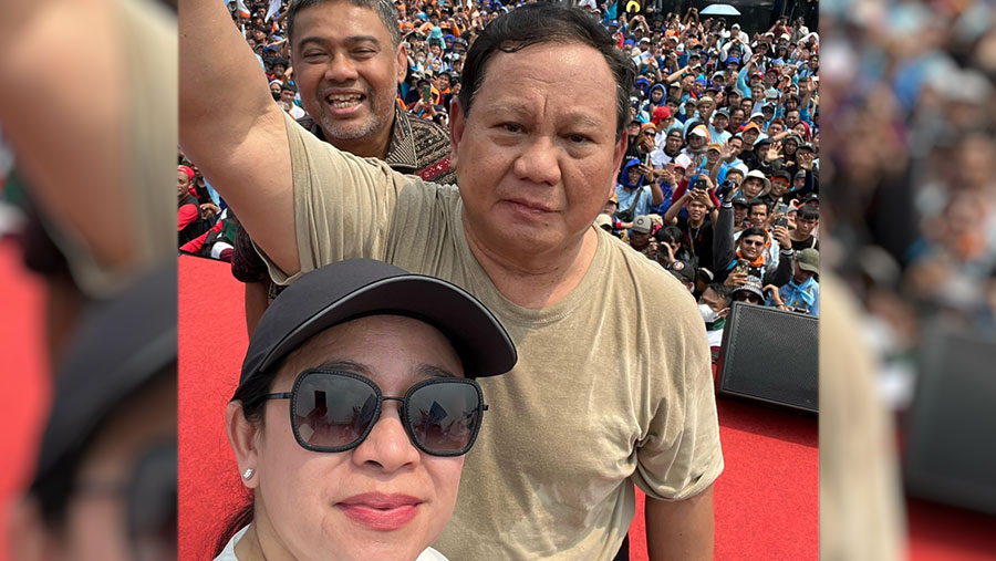 Swafoto Puan Maharani dengan Presiden Prabowo di Hari Buruh Internasional (Dok. Instagram @puanmaharaniri)
