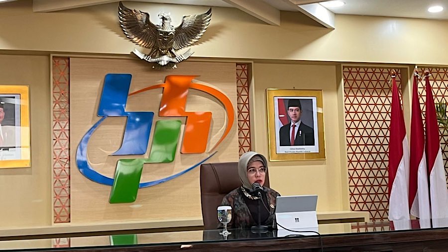 Kepala Badan Pusat Statistik (BPS), Amalia Adininggar Widyasanti. (Bloomberg Technoz/Dovana Hasiana)