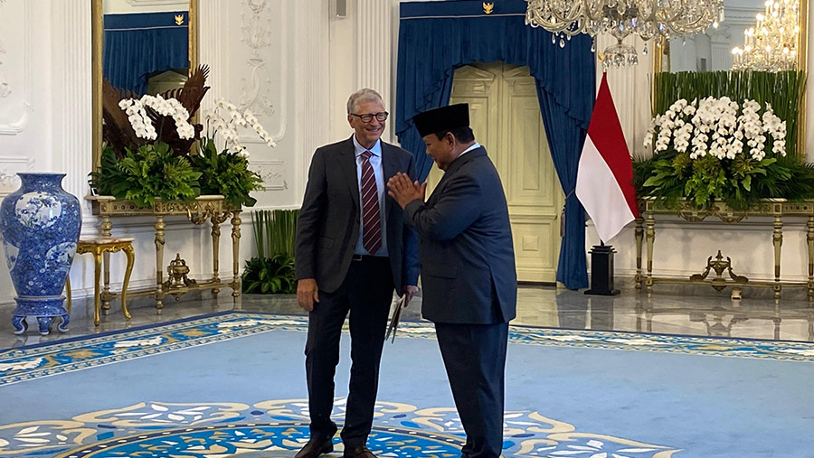 Presiden Prabowo Terima Kunjungan Bill Gates di Istana (Bloomberg Technoz/Dovana Hasiana)
