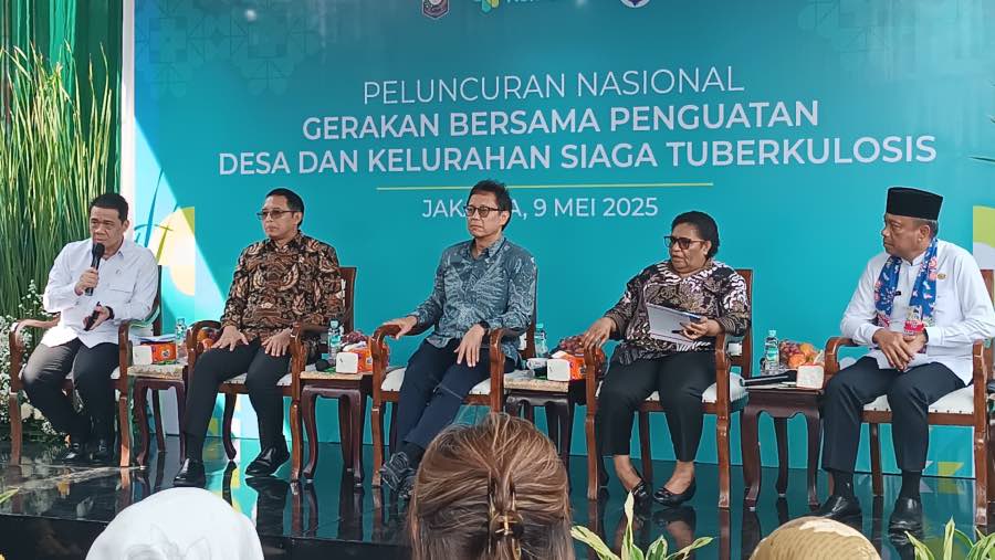 Menkes Budi Gunadi Sadikin di acara Penguatan desa dan Kelurahan Tuberkulosis. (Sumber: Dinda Decembria/Bloomberg Technoz)