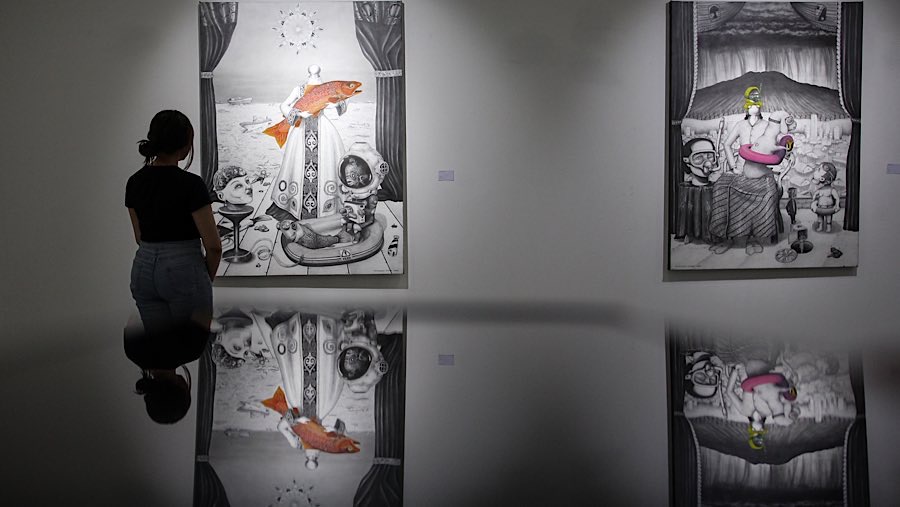 Mereka menggali kemungkinan-kemungkinan di balik keruntuhan sistemik. (Bloomberg Technoz/Andrean Kristianto)