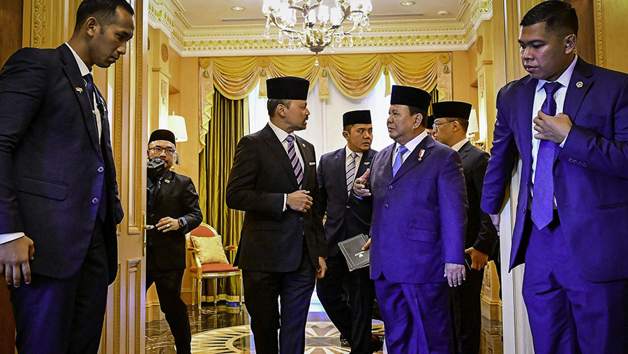 Penjemputan Presiden Prabowo sebelum menuju Istana Nurul Iman (Dok. BPMI Setpres)