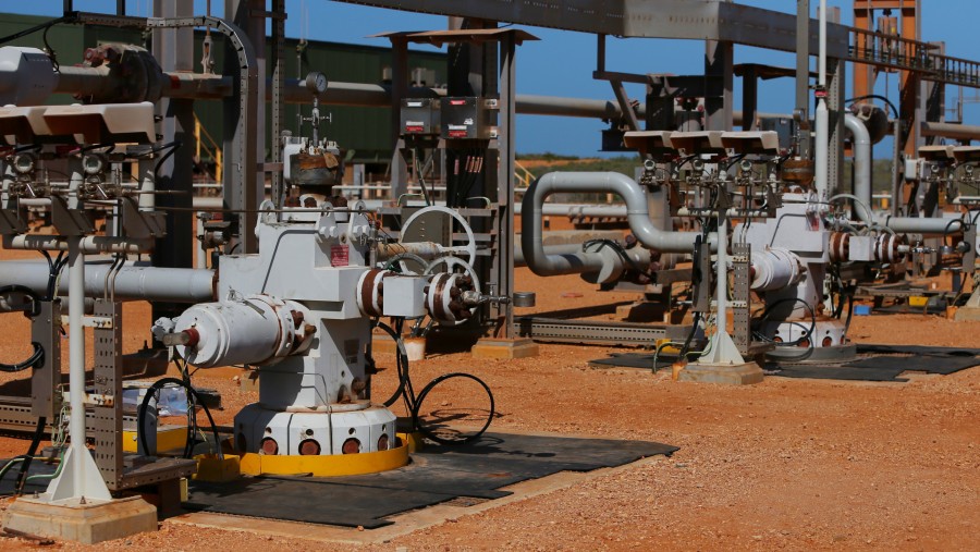 Sumur injeksi CO2 di fasilitas LNG dan CCS Gorgon, yang dioperasikan oleh Chevron Corp./Bloomberg-Lisa Maree Williams