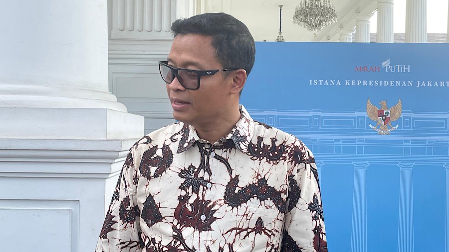 Bimo Wijayanto saat di Istana Negara, Jakarta, Selasa (20/5/2025). (Bloomberg Technoz/Azura Yumna)