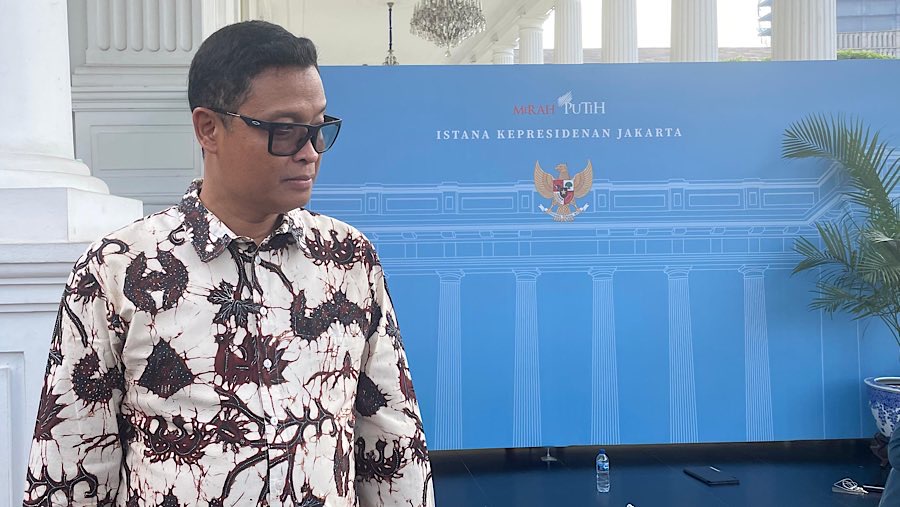 Bimo Wijayanto saat di Istana Negara, Jakarta, Selasa (20/5/2025). (Bloomberg Technoz/Azura Yumna)