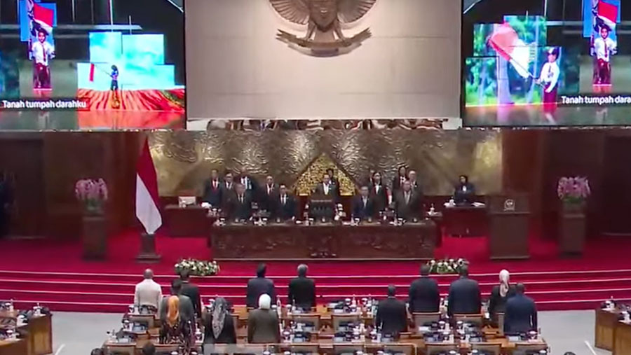 Rapat Paripurna DPR RI Ke-19 Masa Persidangan III Tahun Sidang 2024-2025 (Tangkapan Layar YouTube DPR RI)
